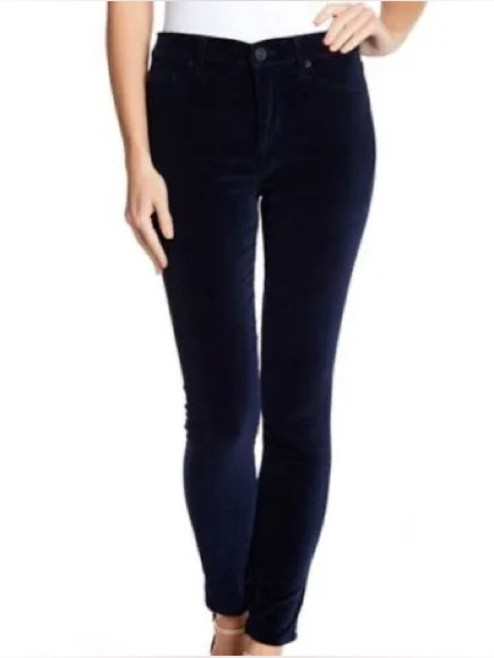 Hudson Barbara High Waist Skinny‎ Ankle Velvet Blue Size 29 Minimalist Casual